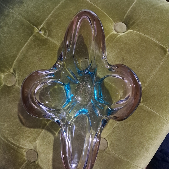Murano Glass Art with Blue Highlights